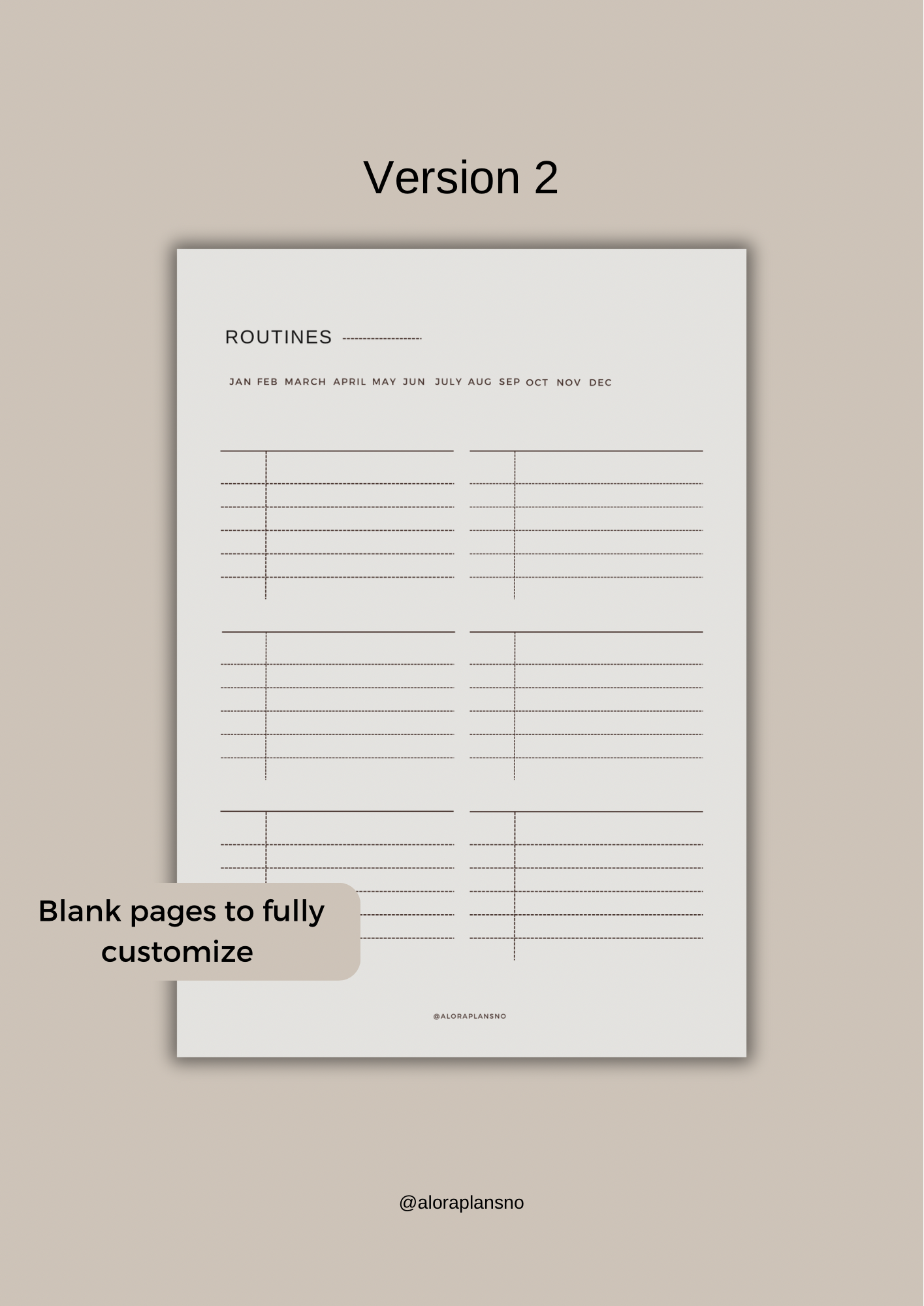 2025 Routines template A5 | A4