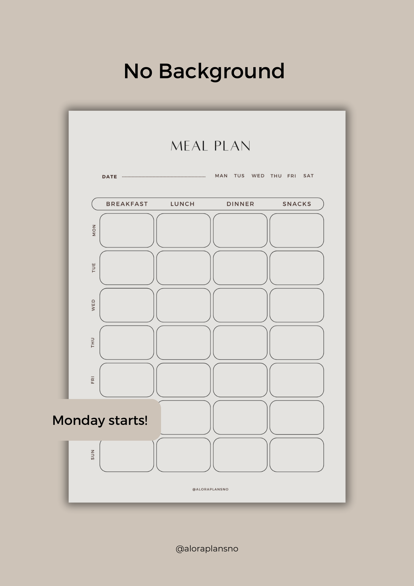 My meal planner