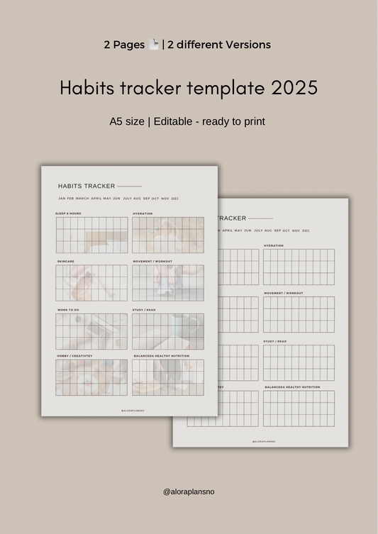 Habits tracker template