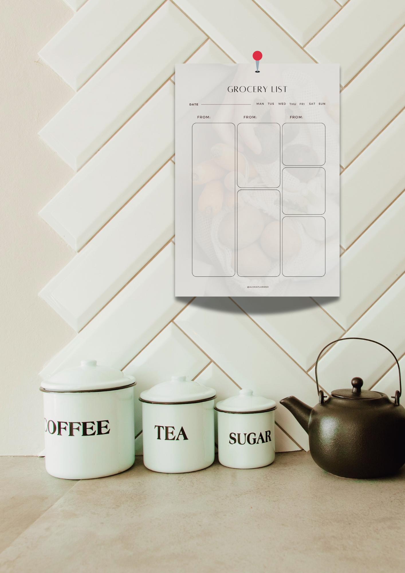 Grocery list template 2 versions