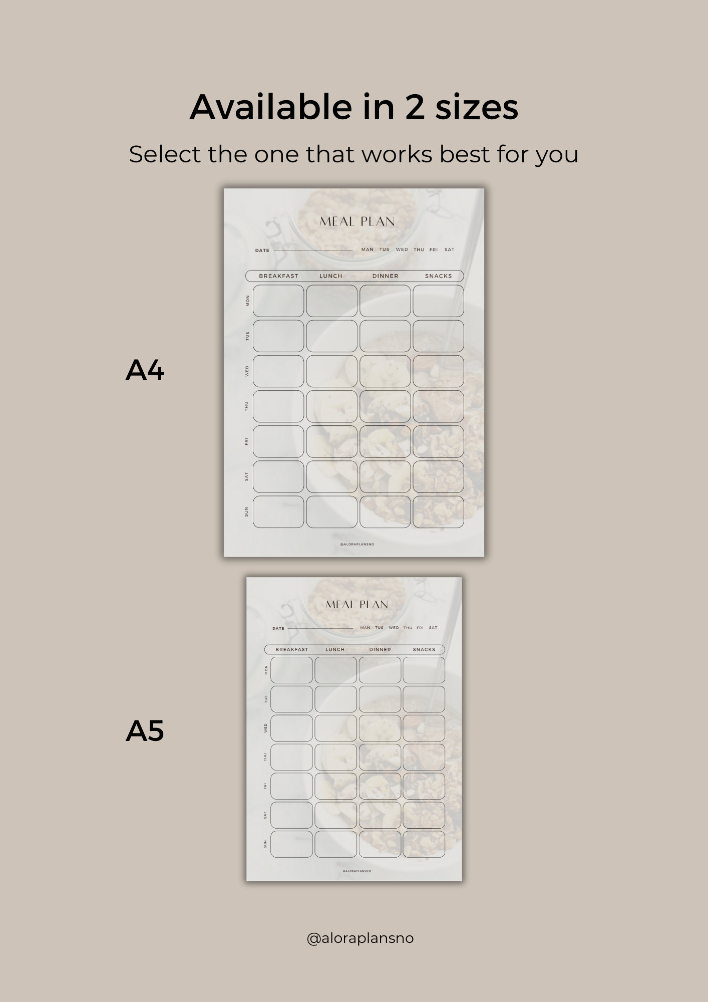 My meal planner