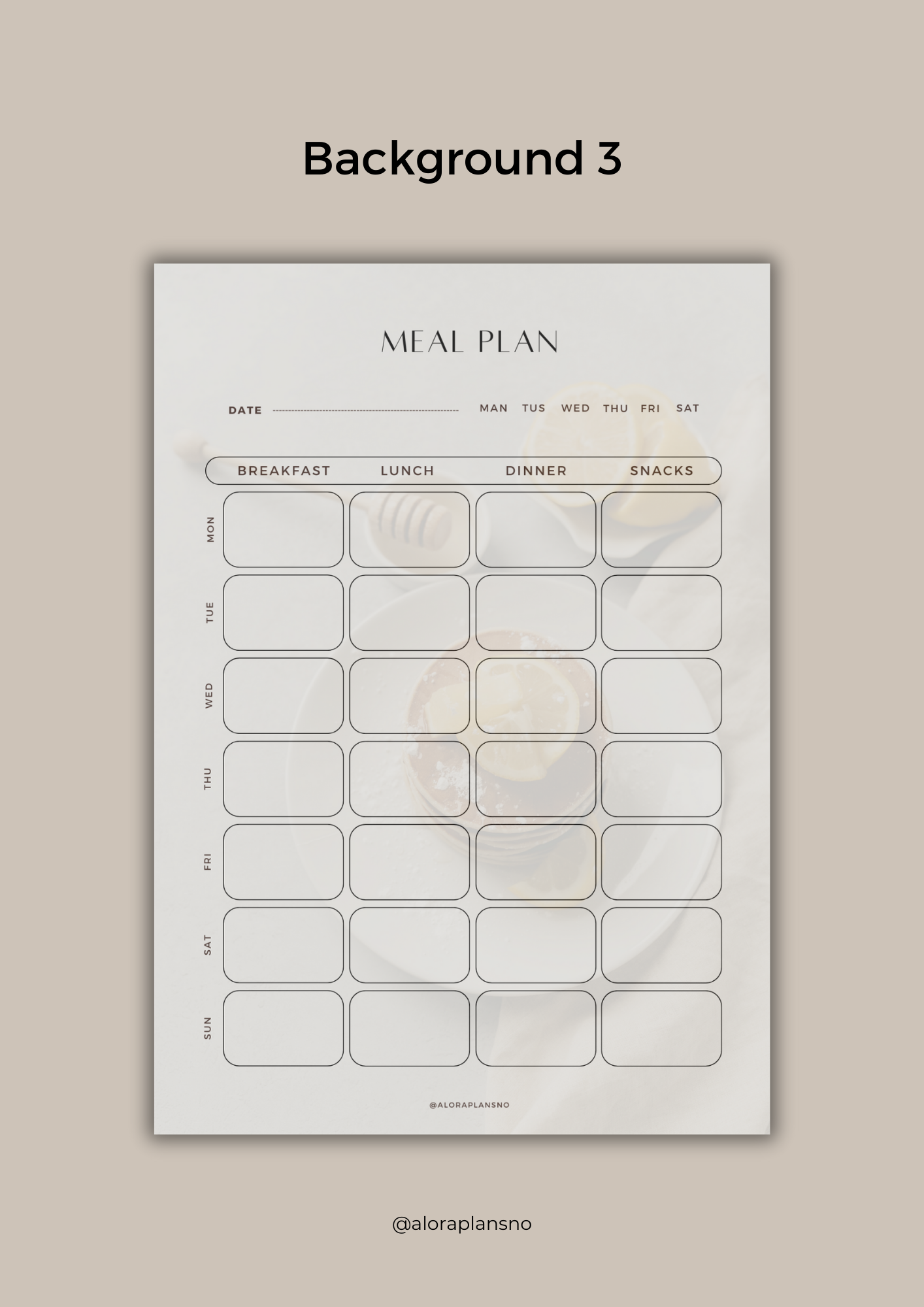 My meal planner