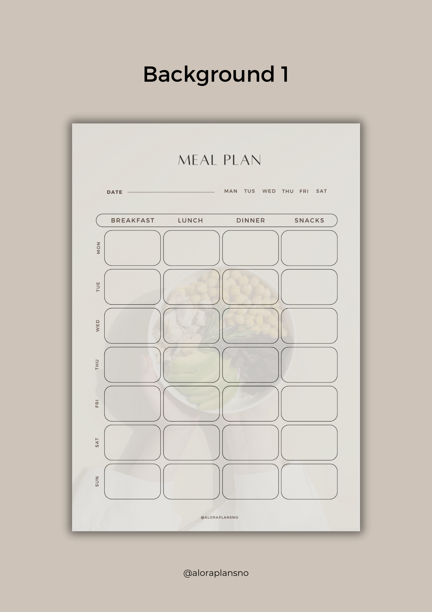 My meal planner
