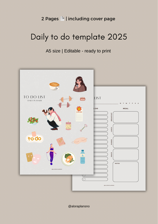 Daily to do list planner