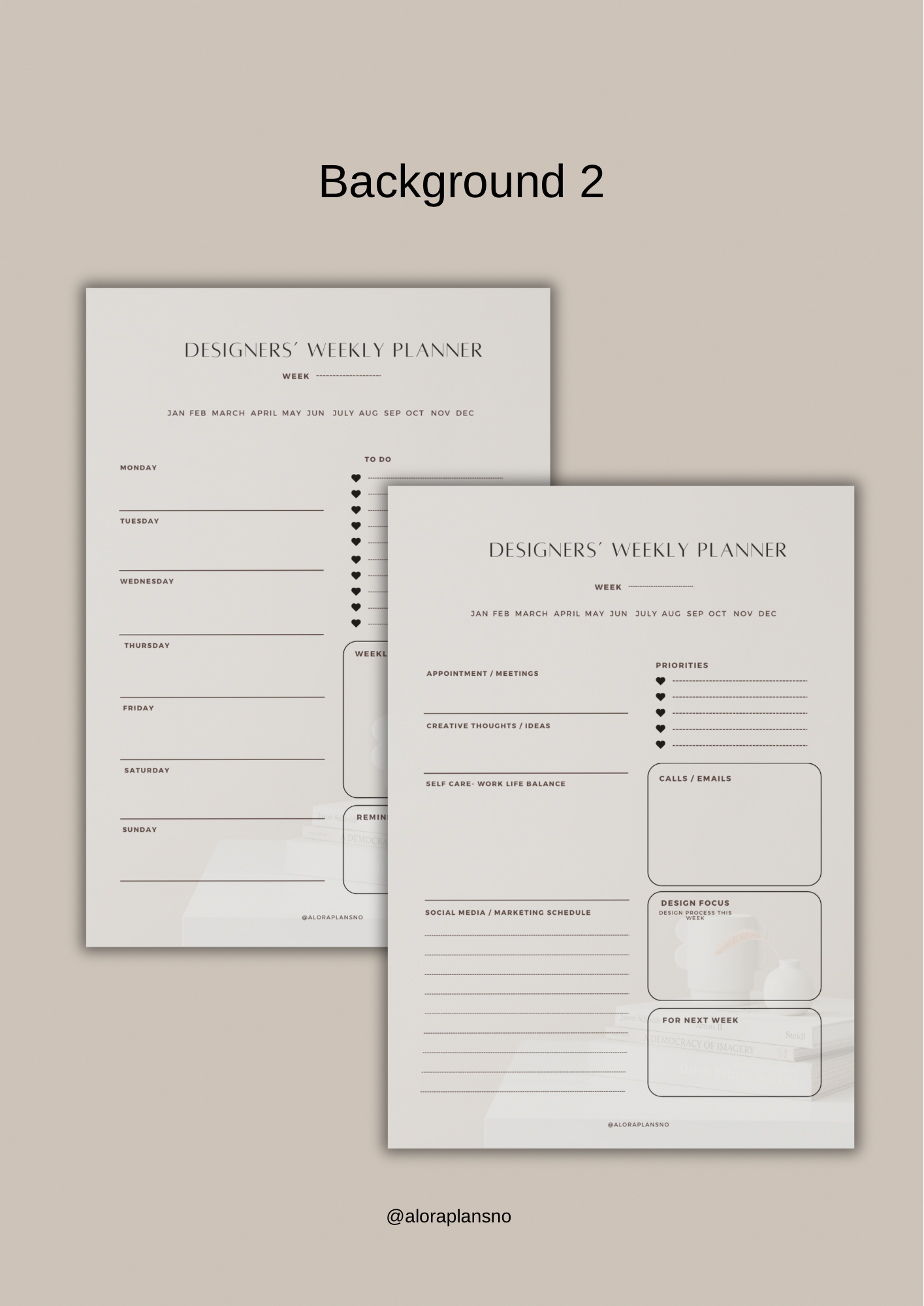 Designers weekly planner