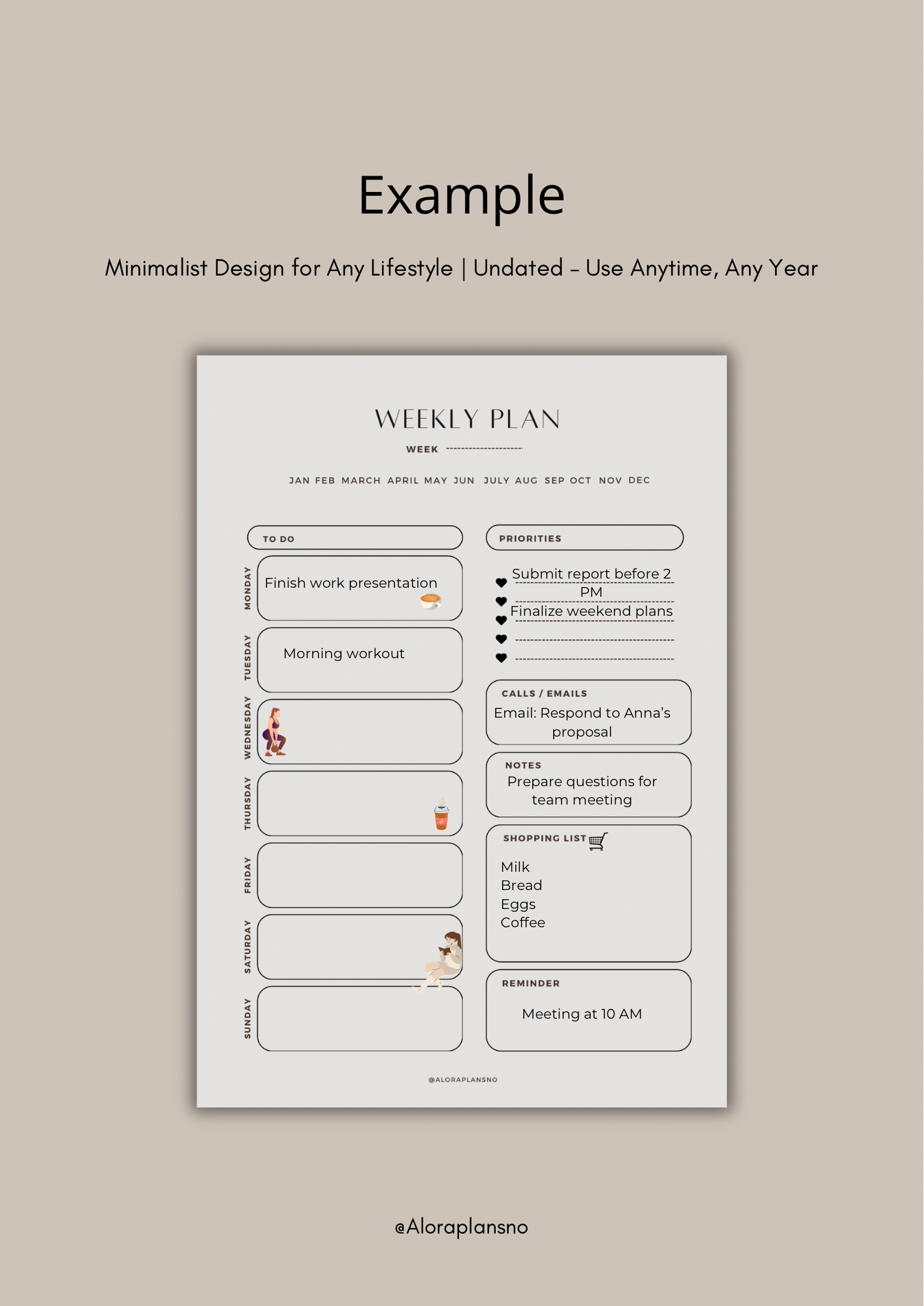 Weekly planner