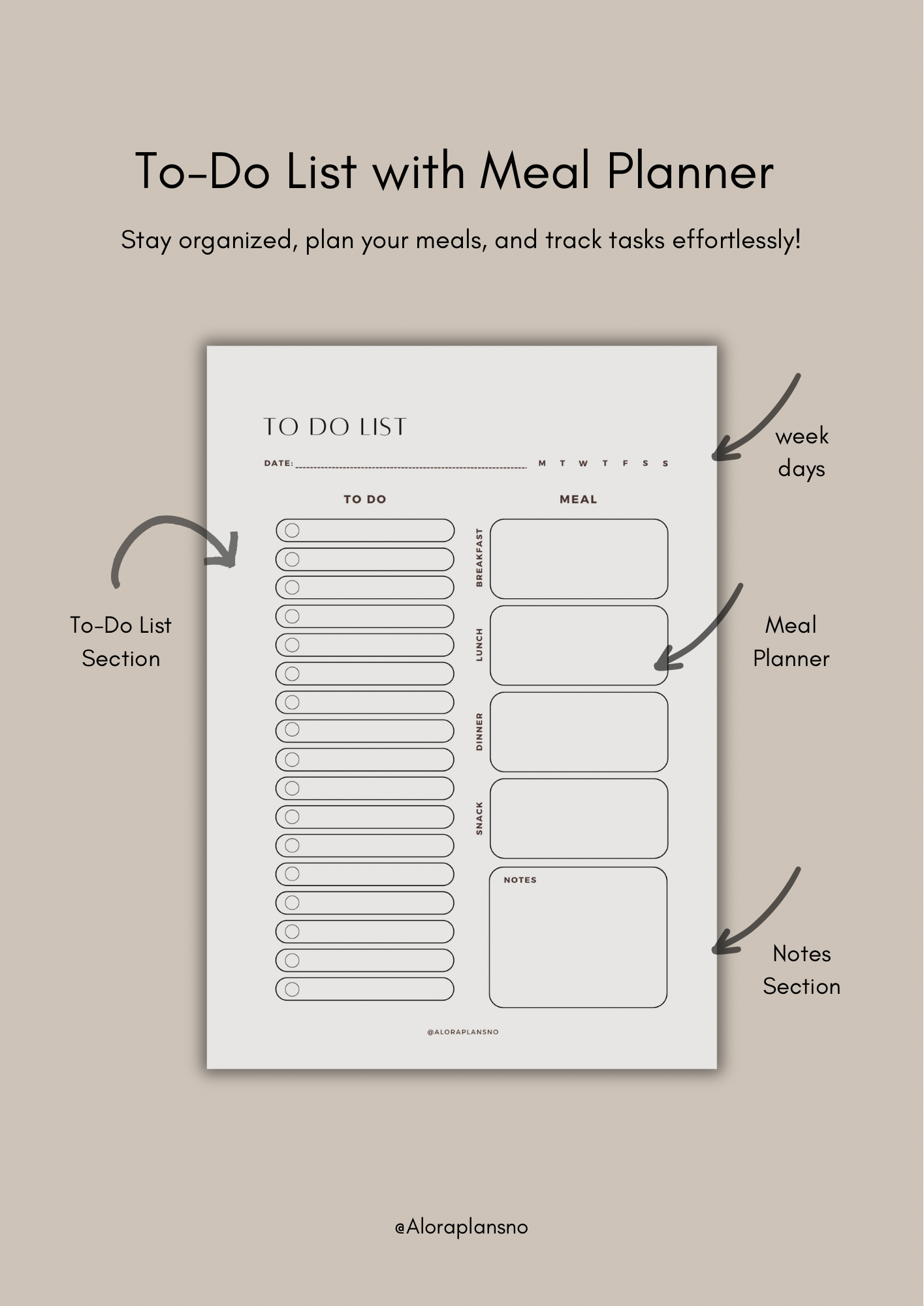 Daily to do list planner