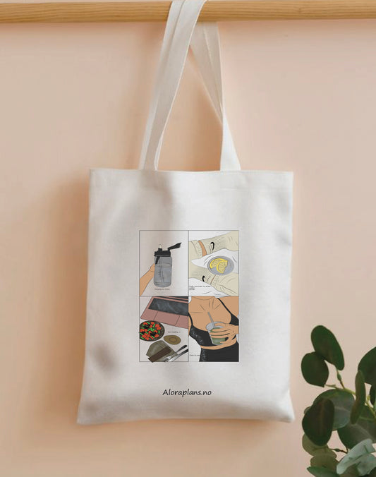 Healthy routine tote bag